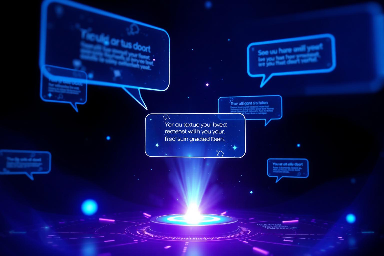 AI conversational interface visualization